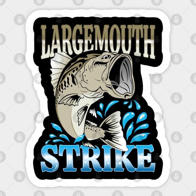 LARGEMOUTH BASS - BLACK BASS FISH - LUNKER FISH Sticker by VISUALUV